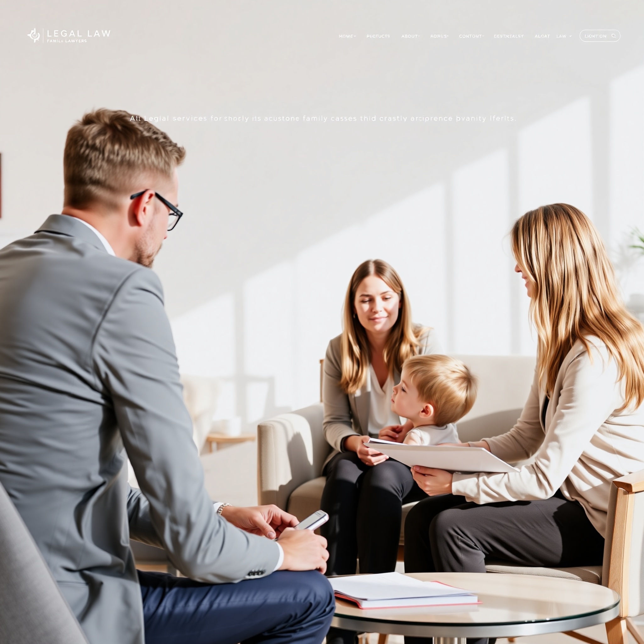 Professional illustration of child custody arrangements and parental responsibilities documentation